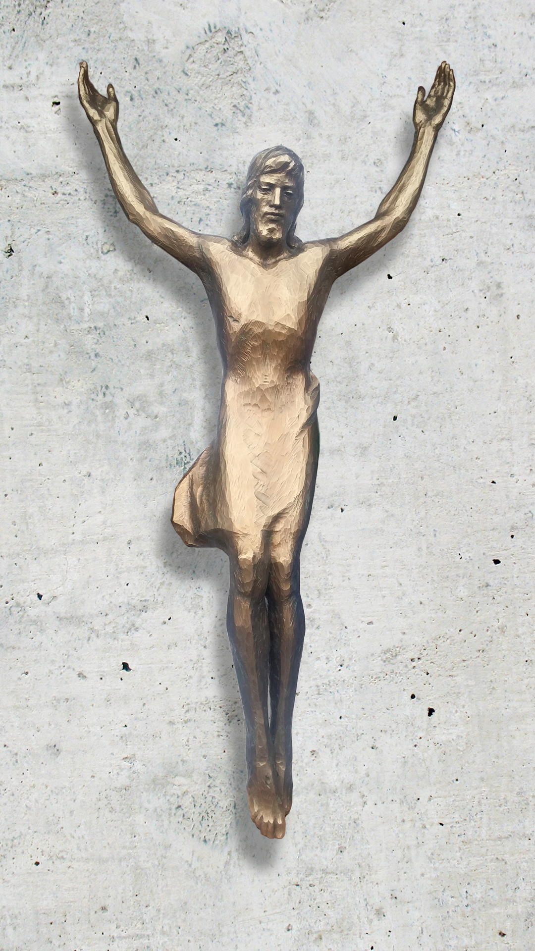 cristo crocifisso-risorto bronzeo